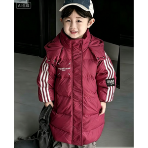 Ropa de algod&oacute;n para ni&ntilde;os, ropa de algod&oacute;n de media y larga, ropa de invierno para ni&ntilde;os, abrigo con capucha y abrigo t&eacute;rmico