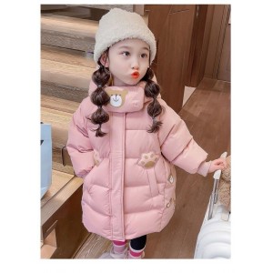 Girls' cotton clothes, children's winter clothes, baby's cotton coat, winter thick medium long cotton jacket