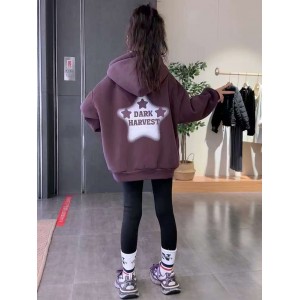 Abrigos de oto&ntilde;o e invierno para ni&ntilde;as m&aacute;s su&eacute;teres de moda para ni&ntilde;os de invierno engrosados sudaderas con capucha para ni&ntilde;os de mediana edad y grandes