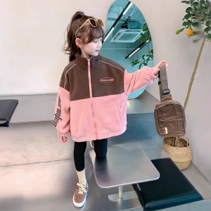 女童棉衣外套冬款儿童加绒冬装上衣小女孩加厚冬季衣服