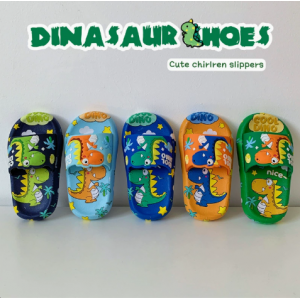 Summer Children's Dinosaur Cool Slippers Soft Bottom Non slip Indoor Home Cartoon Leisure Drag