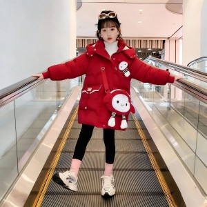 女童冬季冬装棉衣棉服外套加绒加厚棉袄蛋仔棉服