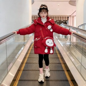 女童冬季冬装棉衣棉服外套加绒加厚棉袄蛋仔棉服