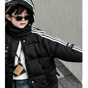 Ropa de algod&oacute;n para ni&ntilde;os, ropa de algod&oacute;n de media y larga, ropa de invierno para ni&ntilde;os, abrigo con capucha y abrigo t&eacute;rmico