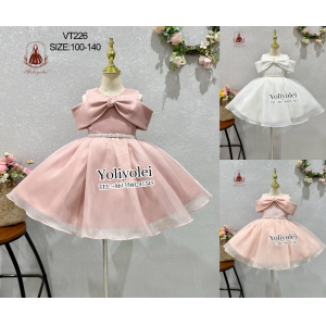 OT精致蝴蝶结儿童花童礼服裙VT226#