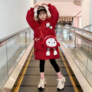 女童冬季冬装棉衣棉服外套加绒加厚棉袄蛋仔棉服