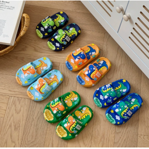 Summer Children's Dinosaur Cool Slippers Soft Bottom Non slip Indoor Home Cartoon Leisure Drag