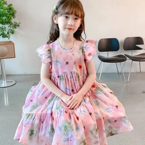 Летнее платье для девочек Летнее платье для девочек Модные детские платья Летнее платье для принцесс
