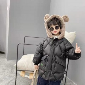 儿童棉衣冬季棉服男童加绒加厚冬装外套棉袄