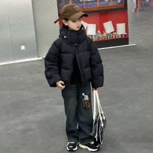 Девочки зимняя пуховая одежда хлопчатобумажная одежда хлеб теплый детский толстый зимний пиджак