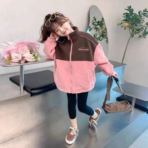 女童棉衣外套冬款儿童加绒冬装上衣小女孩加厚冬季衣服