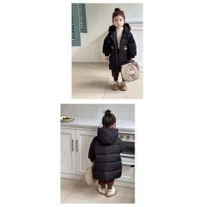 Girls' cotton clothes, children's winter clothes, baby's cotton coat, winter thick medium long cotton jacket