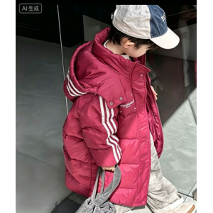 Ropa de algod&oacute;n para ni&ntilde;os, ropa de algod&oacute;n de media y larga, ropa de invierno para ni&ntilde;os, abrigo con capucha y abrigo t&eacute;rmico