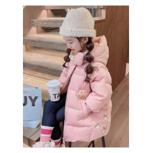 Girls' cotton clothes, children's winter clothes, baby's cotton coat, winter thick medium long cotton jacket