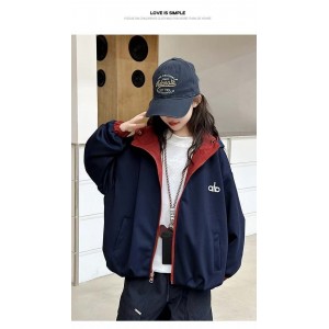 秋装女童外套儿童洋气时尚双面穿冲锋衣夹克春秋女孩上衣