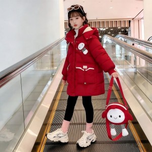 女童冬季冬装棉衣棉服外套加绒加厚棉袄蛋仔棉服