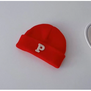 Осень и зима Простые буквы Трикотажные шапки для мальчиков и девочек Теплые шапки