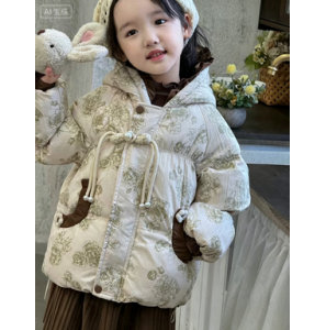 儿童羽绒服女童冬款保暖外套冬季穿连帽外衣