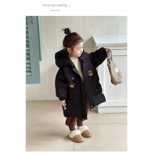 Girls' cotton clothes, children's winter clothes, baby's cotton coat, winter thick medium long cotton jacket