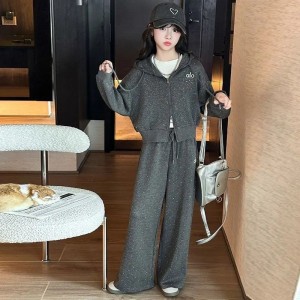 女童春秋款时髦套装女孩秋季运动服大童外套儿童秋装