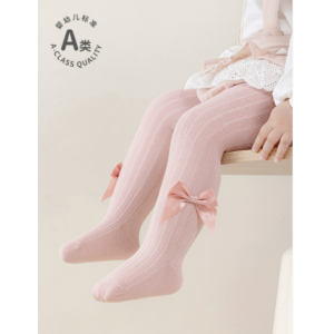 Primavera y oto&ntilde;o dulce y lindo beb&eacute; Lolita lazo pantorrillas pantalones de calcetines para ni&ntilde;os