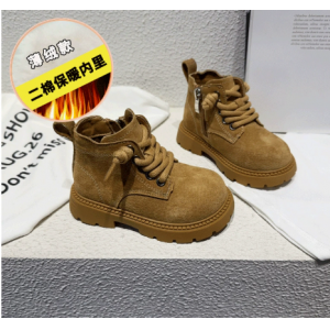 儿童春秋英伦短靴软底马丁靴