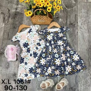 Vestido infantil vestido de algod&oacute;n vestido de Flores rotas vestido largo sin mangas de verano