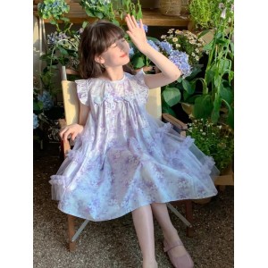 Платье для девочек Летняя детская одежда Маленькая девочка Цветочная юбка Летняя юбка Детская принцесса