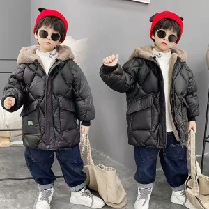 儿童棉衣冬季棉服男童加绒加厚冬装外套棉袄