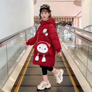女童冬季冬装棉衣棉服外套加绒加厚棉袄蛋仔棉服