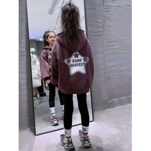 Abrigos de oto&ntilde;o e invierno para ni&ntilde;as m&aacute;s su&eacute;teres de moda para ni&ntilde;os de invierno engrosados sudaderas con capucha para ni&ntilde;os de mediana edad y grandes