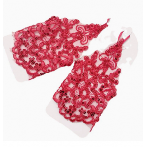 Ni&ntilde;as con encaje con diamantes, guantes abiertos, accesorios para vestidos de ni&ntilde;os de flores