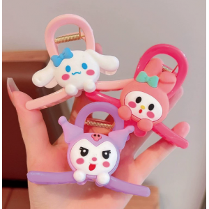 儿童可爱鲨鱼夹发量少后脑勺抓夹