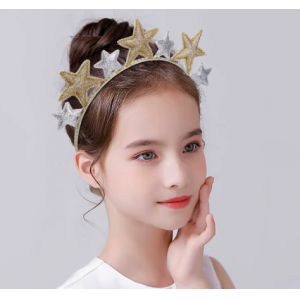 亮片五角星发箍女童简约百搭发饰