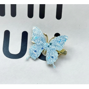 闪粉立体蝴蝶发夹儿童超仙侧边夹